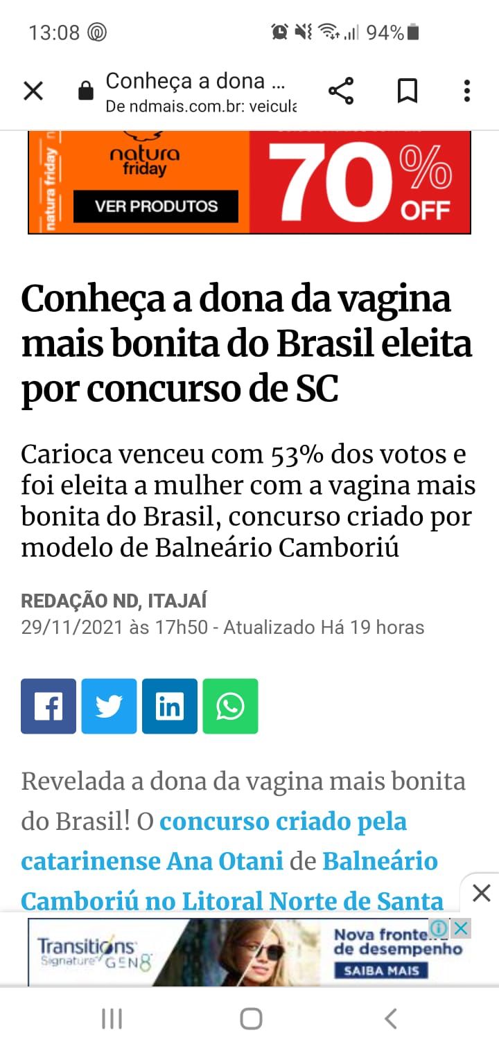 Campeã do concurso da vagina mais bonita do Brasil